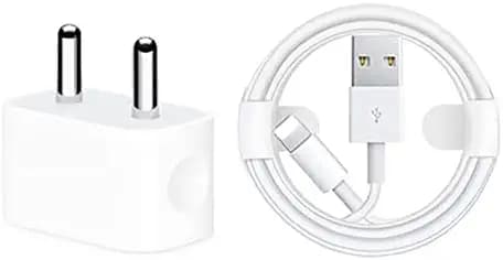 FEEL2NICE 5W Phone Charger Adapter with LTG to USB Cable for Fast Charging Compatible for Phone 5/ 5C/ 5S/ 6/ 6S/ 7/8/ X/XR/XS Max/ 11/12/ 13 Series and Pad Air/Mini, Pod & Other Devices