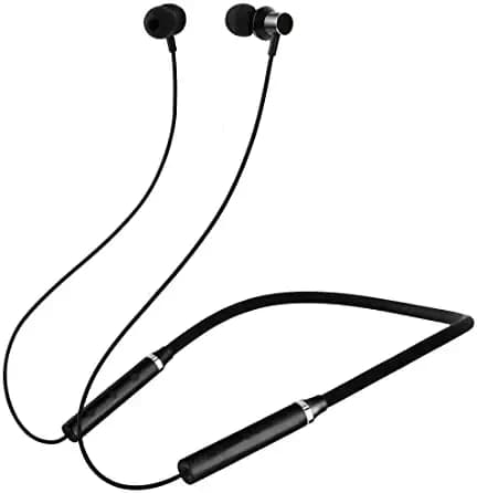 Wireless Bluetooth Headphones Earphone For Realme Narzo 10 Neckband Earphone Bluetooth 5.0 Wireless Headphones with Hi-Fi Stereo Sound, 12Hrs Playtime, Lightweight Ergonomic Neckband, Sweat-Resistant Magnetic EarbudsBluetooth Neckband with Vibration Alert for Calls, in-Ear Wireless Earphones with 12 Hour Battery Life, Fast Charging & in-Built Mic, IPX5 Sweatproof Headphones KX 4: (X4- 45, Black)