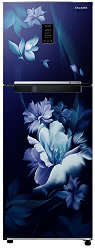 Samsung 314L 2 Star Frost-Free Double Door Refrigerator (RT34B4612UZ/HL, Midnight Blossom Blue), Curd Maestro