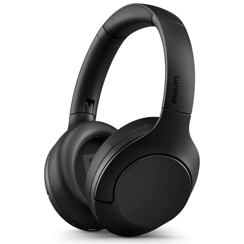 PHILIPS Wireless On Ear Headphones TAH8506BK, Sleek Design with Noise Cancelling Pro,Up to 60 Hours of Play time, Touch Control That You Control. Turn Touch on or Off (Black)