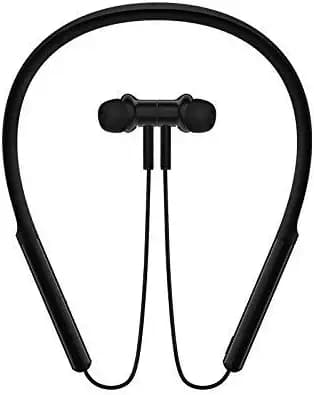 Techfire Tune110 Plus Bluetooth Wireless Neckband Earphones with Fast Charging, IPX5 Water Resistant, 10mm Dynamic Drivers for Great Wireless Sound, 10 Hours of Playtime [with Mic] (Black)