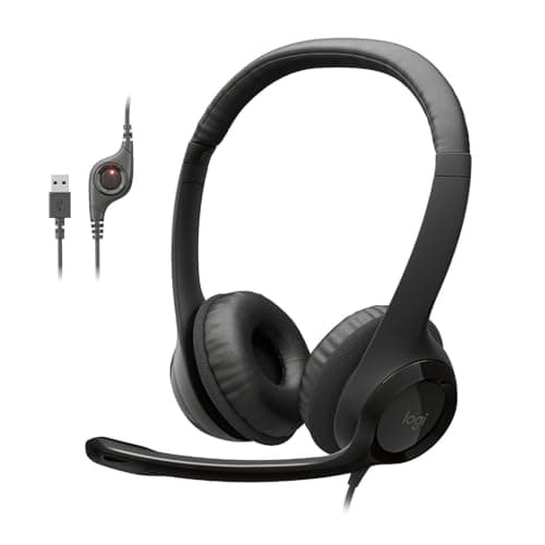 Logitech H390 Wired On Ear Headphones With Mic (Black)