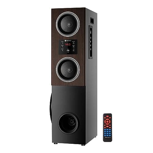 Tronica Premium Series PS-05 Bluetooth Party Speaker 120W Powerful Home Theater with High Bass, DJ Party Portable 10inches Woofer & All Function Remote with Free Bass Boosted 16 GB Pendrive