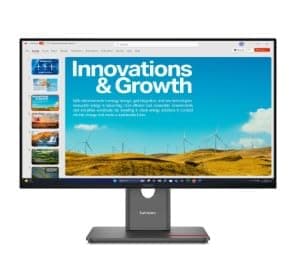 Lenovo ThinkVision P24QD-40 23.8" QHD IPS Monitor(25601440) | Height Adjust | Eye-Safe
