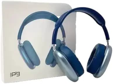 Latest Version P9 Bluetooth Headphones for Smartphones & Tablets Bluetooth Headset with Mic Extra Long Play time (Blue, On The Ear)