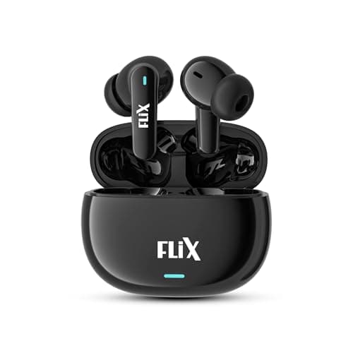 FLiX (Beetel T21 Nitro Buds True Wireless in Ear,Bluetooth v5.3(Quick Paring),10mm Super Bass Drivers,IPX4 Rated,Quad Mic with ENC,Touch Controls,50hr...