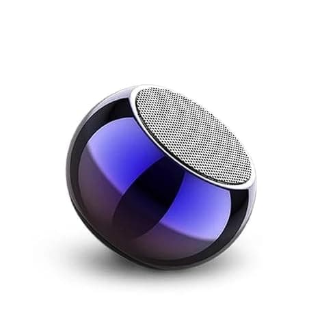 Bluetooth Speakr, mini Bluetooth Speaker, Mini Bluetooth Speaker 4D Mini Electroplating Round Steel Speaker - Multicolor of 1 (Multicolor)