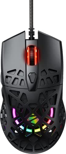 (Renewed) Zebronics Zeb-PHOBOS PRO 6-Button High Performance Wired Gaming with 10000 DPI Sensor, 70g Ultra Lightweight, 1000Hz Polling Rate, RGB Lights, Advanced Windows Software, Braided Cable
