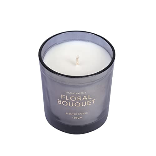 MINISO Scented Candles Home Wax Scented Candle Aroma Decoration Candles Gift for Home Decor-Fabulous Day,Black Floral Bouquet