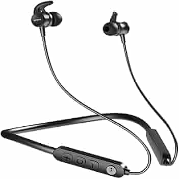 Oraimo Necklace 5C Bluetooth Wireless in Ear Earphones Deep Bass,16.5Hrs Playtime,ASAP Charge,ENC Tech,Lightweight Ergonomic Neckband, Sweat-Resistant Magnetic Earbuds, Voice Assistant & with Mic