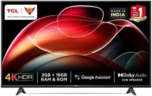 TCL 108 cm (43 inches) 4K Ultra HD Certified Android Smart LED TV 43P617 (Black)