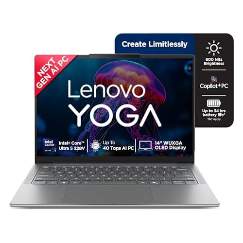 Lenovo Yoga Slim 7 Aura Edition Intel Core Ultra 5 228V,Copilot+ AI PC(32GB RAM/1TB SSD/14(35.5cm) WUXGA OLED AI Now/40 Tops/Windows 11/Office Home 20...