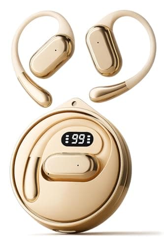 VEHOP D88 OWS Open Ear TWS Earbuds | 45 Hrs of Playtime | Bluetooth v5.4 with AI-ENC | Skin Friendly Ear Hook | Environmental Awareness | 45ms Low Lat...
