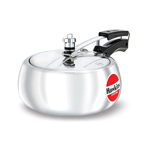 Hawkins Contura Aluminium Pressure Cooker, 3.5 Litre, Silver (HC35)