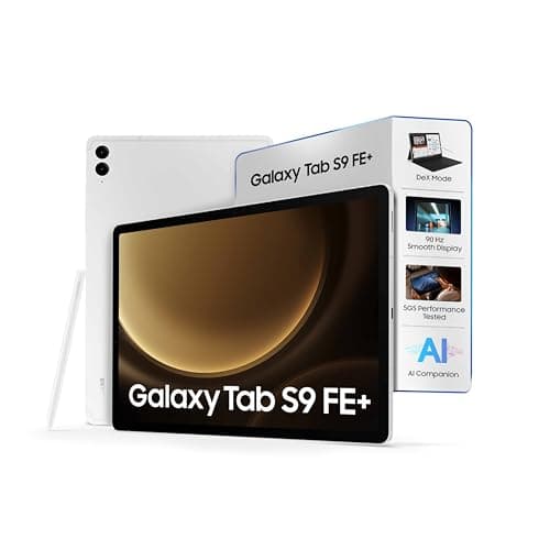 Samsung Galaxy Tab S9 FE+ 31.50 cm (12.4 inch) Display, RAM 12 GB, ROM 256 GB Expandable, S Pen in-Box, Wi-Fi, IP68 Tablet, Silver