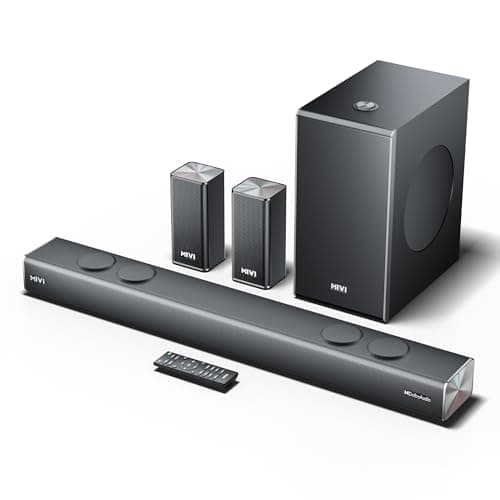 Mivi Fort Q700D Soundbar with Dolby Audio, 700W, 5.1 channel, 3 in-build speakers, 2 satellite speakers and 1 woofer, Multiple EQ & Input Modes, Made ...