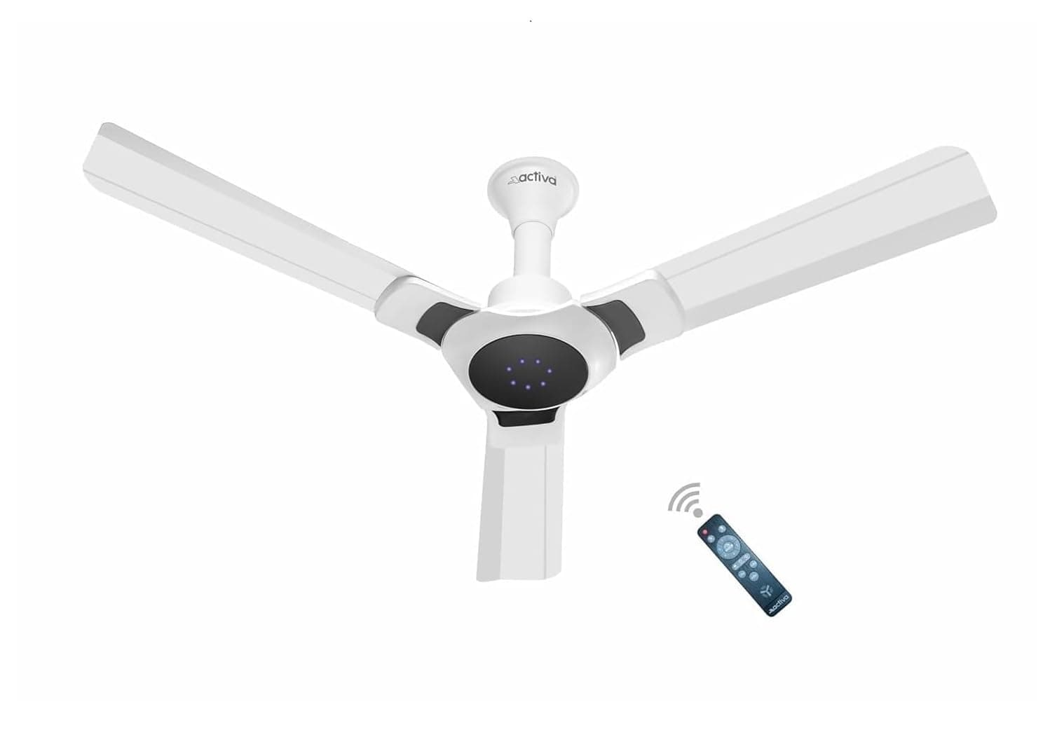 ACTIVA Optima LED Premium series 1200 MM BLDC Motor Fan (28 WATT) 5 Star Rated With Noiseless | Remote | 3 Blades 380 RPM High Speed Ceiling Fan 5 Years warranty (White)