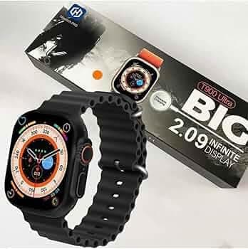 BTB T900 Ultra Smartwatch, 49mm Dial, 2.09-inch Infinite Display, Bluetooth Calling, Wireless Charging, Fitness Tracking-Black