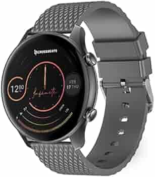 Crossbeats Orbit Infiniti AMOLED Smart watch with BT calling+connect with TWS, Always on Display smartwatch, 1500+songs storage, Heart & Spo2 Monitor, 110+sports modes 100+watch faces (2 Straps)-Ice Grey