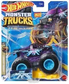 Hot Wheels Electric Bigfoot Monster Trucks 2023 1:64 Scale Diecast Truck With Crushable Car 3+ Ages, Multicolor