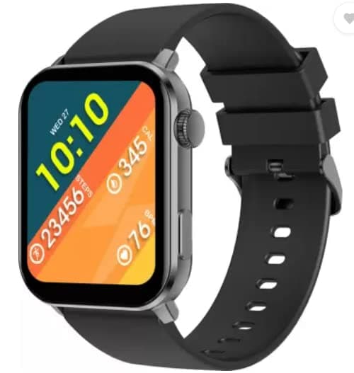 (Renewed) Fire-Boltt Ninja Bell 1.69" Bluetooth Calling Smart watch, AI Voice, 60 Sports Modes Smartwatch (Black Strap, Free Size)