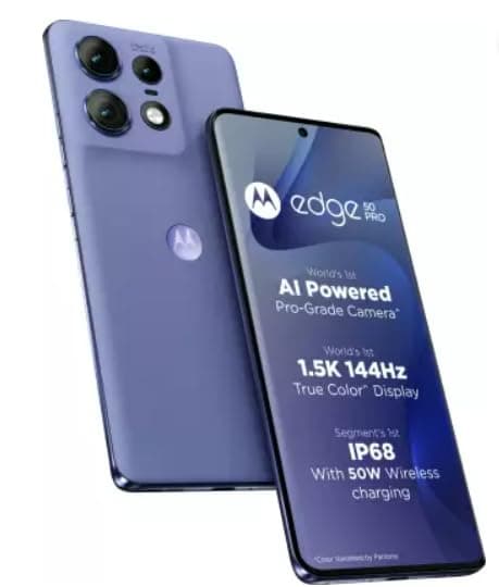 Motorola Edge 50 Pro 5G with 68W Charger (Luxe Lavender, 256 GB) (8 GB RAM)