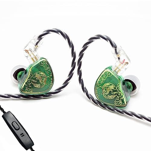 TANGZU WANER S.G Wired IEM Earphone with Mic, HiFi 10mm Dual Cavity Dynamic Driver, in Ear Monitor | Earbuds with 0.78mm 2 Pin 5N OFC Detachable Cable