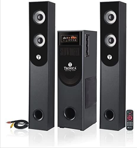 Tronica TR-1501 Deep Bass Home Theater with Subwoofer 2.1 Channel with 55W Premium Signature Sound, Multiple Connectivity Modes, Master Remote and Sleek Finish (Black)