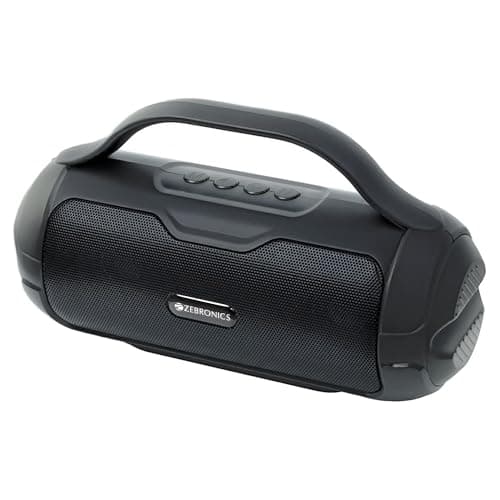 ZEBRONICS Sound Feast 40 Portable Bluetooth Speaker, 8 Watts, Dual 5.2cm Drivers, Passive Radiator, Upto 16 Hours Playback, BTv5.3 | USB | mSD | FM | ...