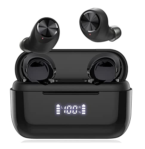 Digiclues Wireless in-Ear Earbuds with Mic, Upto 8 Hours Playback on Single Charge, Overall 24 Hours Playback, Lightweight, L.E.D Indicators and Multifunction Controls (T37 TWS)