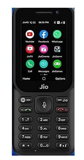 Jio Phone 4G Keypad, 512 RAM, 4GB Memory, Basic Keypad Phone
