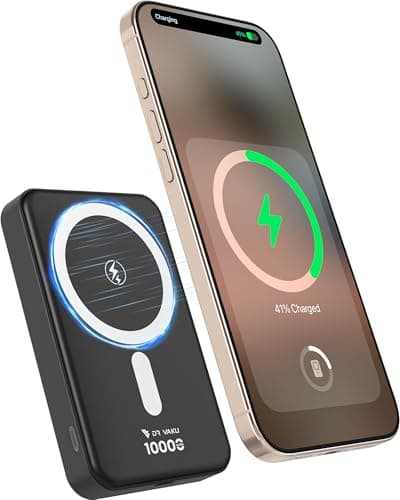 DR VAKU 10000mAh Magnetic Wireless Power Bank for iPhone 16/15/14/13 Series iWatch & Airpods 15w Magsafe & 22.5w PD Type C Fast Charging (Input & Outp...