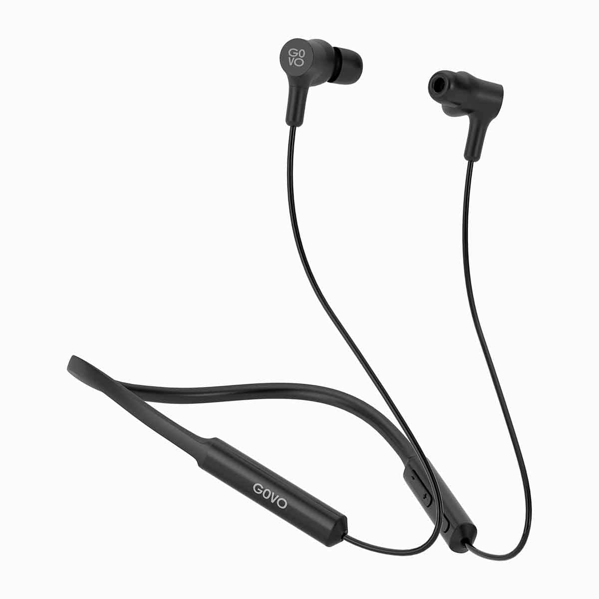 Newly Launched GOVO GOKIXX 610 in-Ear Wireless Earphone, HD Mic, Neckband with Metallic & Magnetic Earbuds, 12 Hours Playtime, IPX5 Water Resistant, M