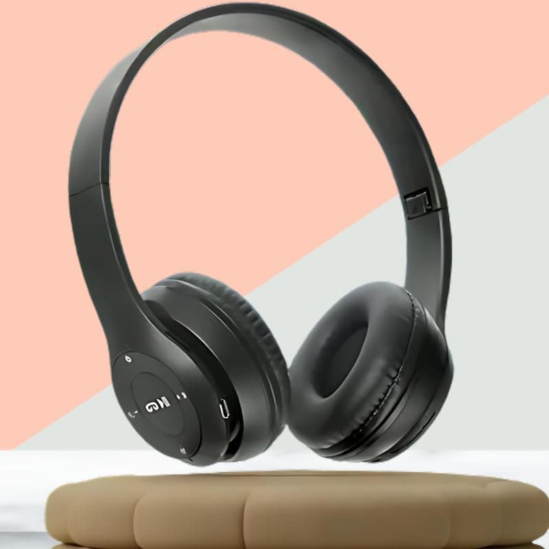 icall P47 Gaming Headphones Bluetooth Wireless Over Ear Headphone (Black)