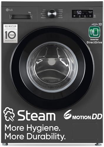 LG 9 Kg 5 Star Direct Drive Technology, Steam Wash, 6 Motion DD, Fully-Automatic Front Load Washing Machine (FHB1209Z2M, Allergy Care, In-Built Heater...