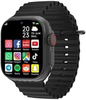 SE HUB Ultra S9 Dual Camera 4G Sim Water Droplet Screen Video Call Instagram Android Smart Watch, Large Screen | Smart Watch for Men & Women (Ultra S9...