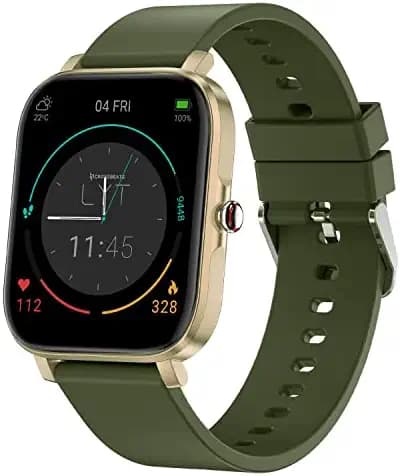 Crossbeats Ignite LYT Smart Watch for Men & Women with 1.69” HD Display, in-App GPS, Spo2 & Heart Rate Monitor, BP & Sleep Monitoring, 15 Days Battery, 200+ smartwatch Faces (Zenith Gold)