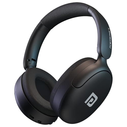 Portronics Muffs M5 Over Ear Hybrid ANC Bluetooth Headphone with Upto 50 Hours Playtime, Quad Mic, Transparency Mode, Gaming/Music Mode, BT V5.3, Adju...