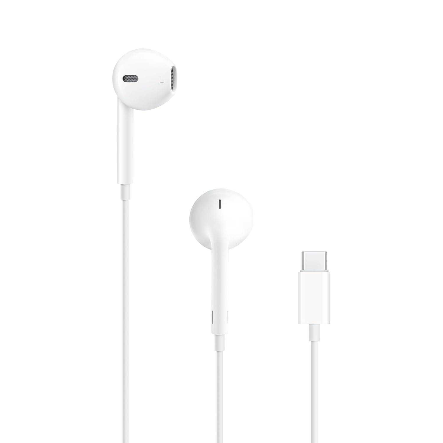 Original Type-C Wired Earphones Compatible with iPhone 17/16/15 Series, Stereo Sound in-Ear Headphone with Mic, Volume Control, Plug & Play
