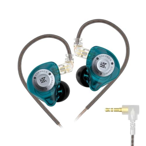 KZ EDX PRO X Wired IEM Without Mic, 10mm Super-Linear Dynamic Driver in-Ear Monitor, Detachable Cable Design Earphone, Professional-Grade Oxygen-Free ...