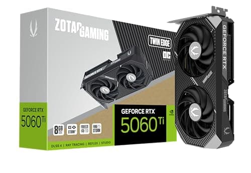 ZOTAC Gaming GeForce RTX 5060 Ti 8GB Twin Edge OC DLSS 4 8GB GDDR7 128-bit 28 Gbps PCIE 5.0 Gaming Graphics Card, IceStorm 2.0 Cooling, SFF-Ready, ZT-...