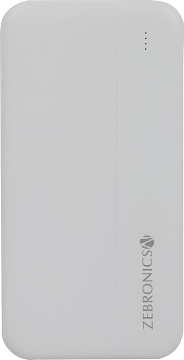 Zebronics ZEB-MD10000G2 - 10000 mAh Li-Polymer Power Bank with 12W Fast Charging, LED Indicator, 2 x Output / Input Ports, Overload / Overcharge Prote