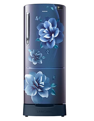 Samsung 192 L 3 Star inverter Direct Cool Single Door Refrigerator (RR20A282YCU/NL, Camellia Blue, Base stand drawer, 2022 Model)