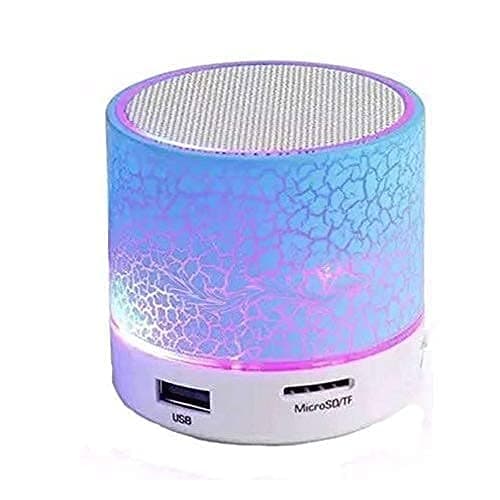 ZENOCELL S-10 LED Mini Wireless Portable Plastic Bluetooth Speakers with TF Card Hi-fi MP3 Music Player Sub-woofer Home Audio for All Android and Apple Devices