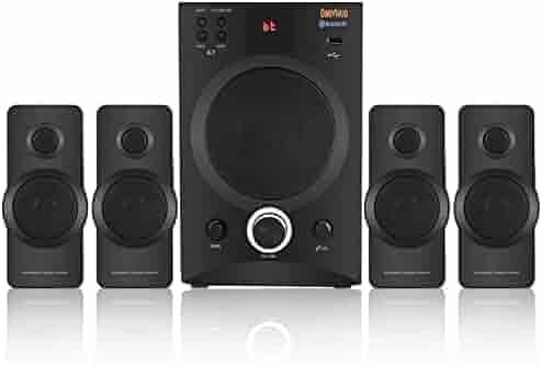 Ossywud OS 4.1452BTMUF Bluetooth Home Theatre 4.1 Channel Speakers 72 Watt RMS with Remote (Black)