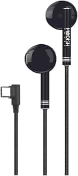 ModishOmbre Bassbeat Tune C in Ear Type C Wired Earphones with Mic|10mm Driver|Durable L Type Connector | 1.2M Nylon Anti Tangle Wire|in line Controls...