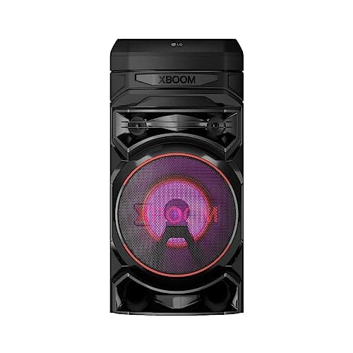 LG XBOOM RNC5 Party Speaker, Multi Color Lighting, Karaoke Feature, 1 Mic + 1 Guitar Input, Wireless Party Link, USB, Bluetooth Connection, XBOOM App