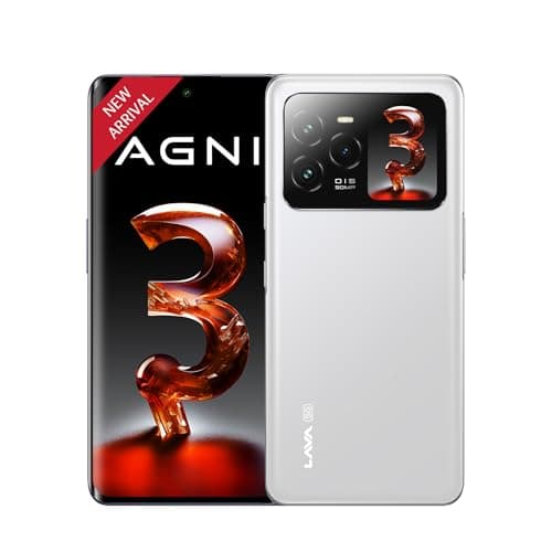Lava Agni 3 5G (Pristine Glass, 8GB+128GB) | India's 1st Dual AMOLED | Dimensity 7300X | 50MP Triple AI Camera | 66W Fast Charge,5000 mAh Battery | Cl...