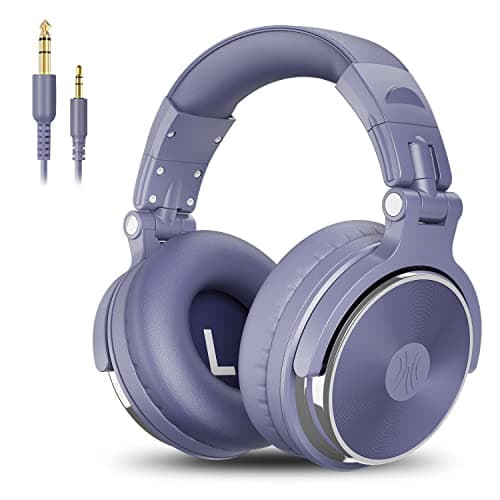 OneOdio Pro-10 Over Ear Headphone, Wired Bass Headsets with 50mm Driver, Foldable Headphones with Shareport and Mic for Recording Monitoring Podcast G