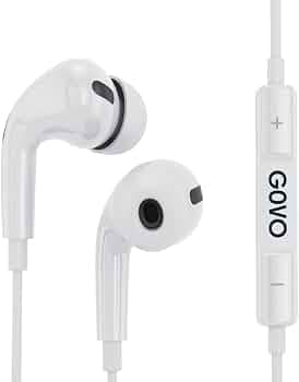 (Refurbished) GOBASS 444 in Ear Wired Earphones with HD Mic for Calls, 10mm Dynamic Driver, Noise Cancellation (White)